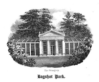 The Orangery, Bagshot Park from Select Illustrations of the County of Surrey by GF Prosser (1828)