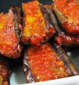 Hot Spicy Egg­plants (Terong Balado)