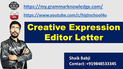 Creative Expression Editor Letter