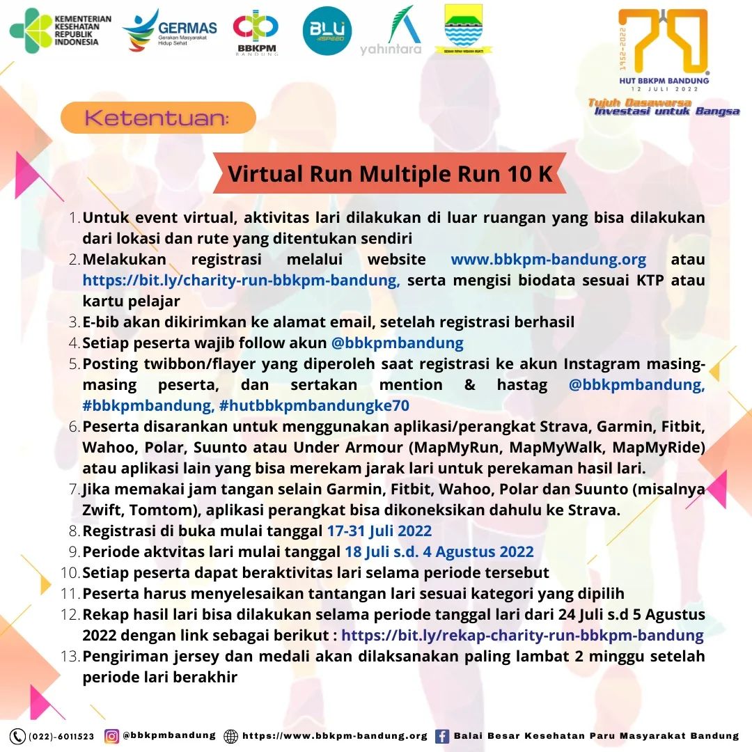 Virtual 👟 Charity Run HUT BBKPM Bandung â€¢ 2022