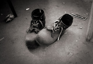 a pair of old shoes