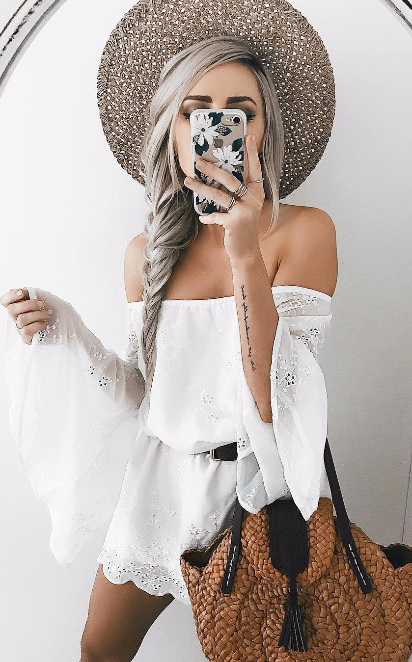 how to look boho chic wearing white dress 