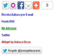 como o widget lista de feeds aparece no blog