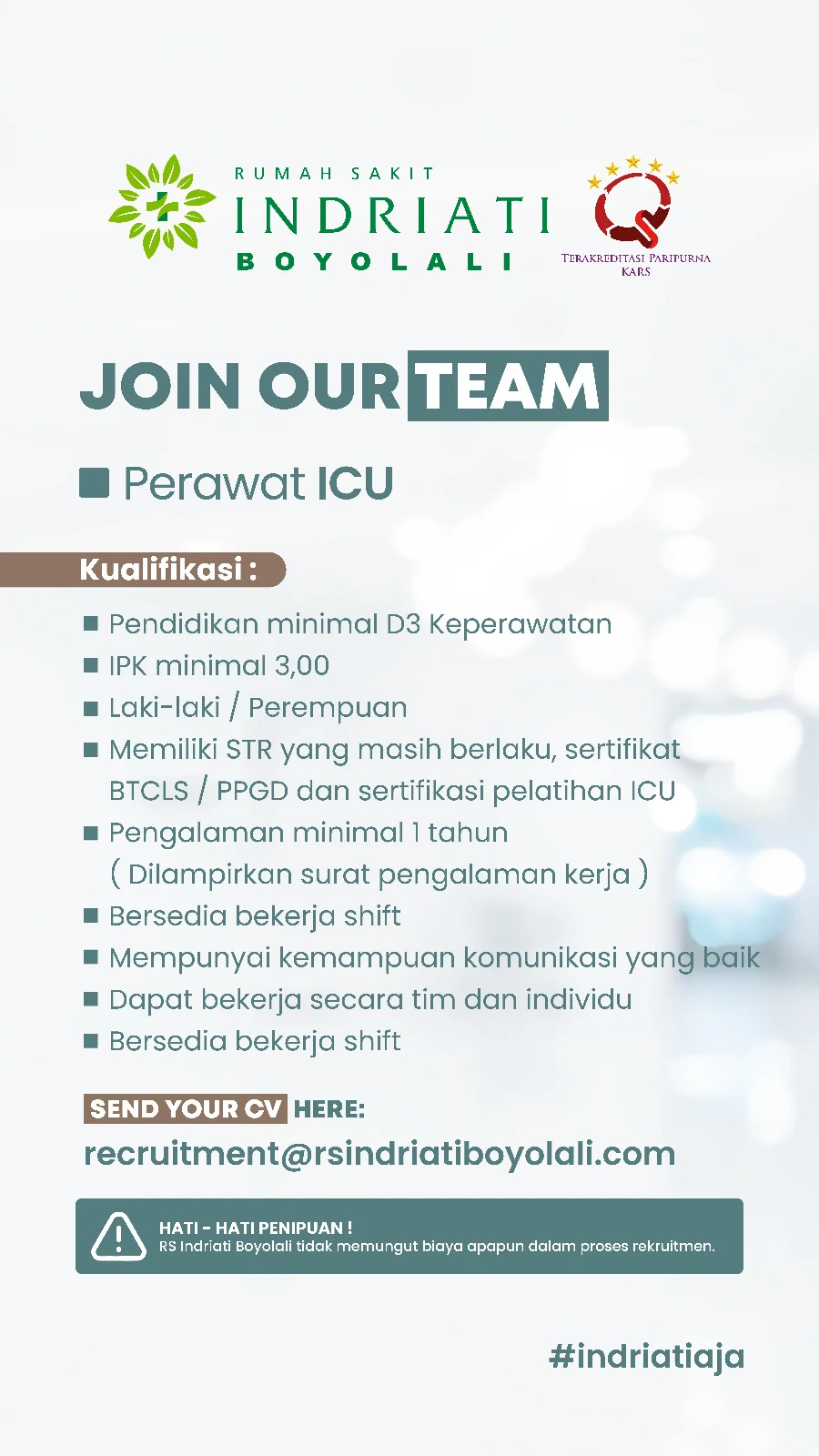 Loker Kerja Perawat ICU Bulan Maret