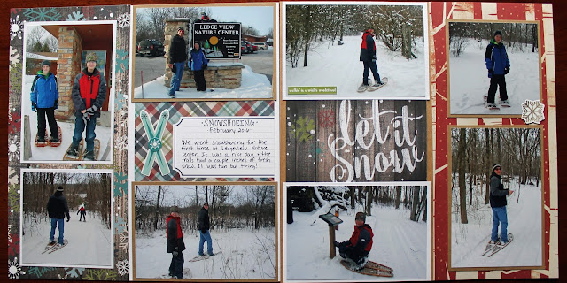 Snowshoeing Scrapbook page winter Simple Stories Snow Patrol