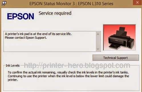 Cara Mereset Printer Epson L220 Service Required
