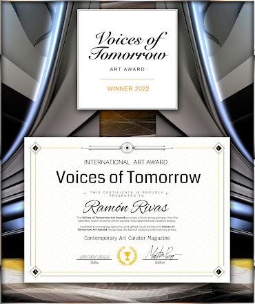 Insignia y Certificado del "International Award Voices of Tomorrow, entregado al artista Ramón Rivas