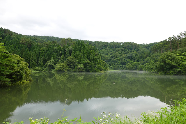 鳥取県西伯郡大山町赤松 名和岸本線沿いの溜池