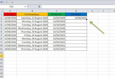 membuat tanggal otomatis di excel