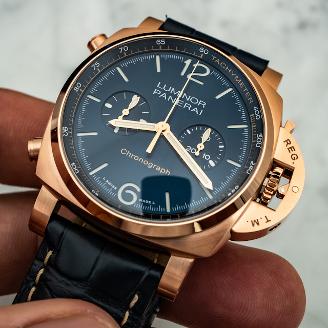 Réplique de montre Panerai Luminor Chrono Goldtech Blu Notte