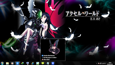 Theme Anime Windows 7 Kuroyukihime from Accel World