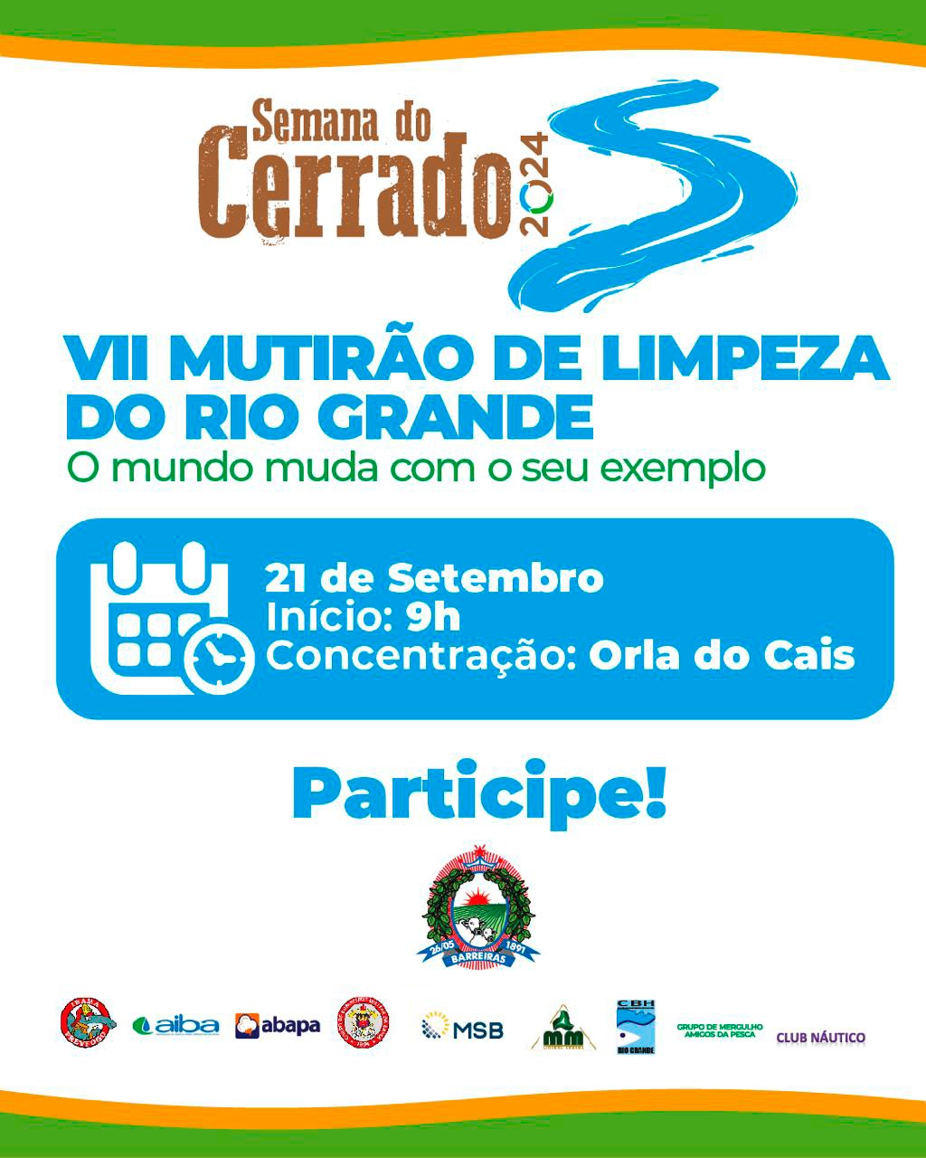 BARREIRAS: MUTIRÃO DE LIMPEZA DO RIO GRANDE SERÁ REALIZADO NESTE SÁBADO