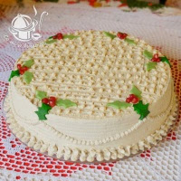 tort karmelowo- brzoskwiniowy