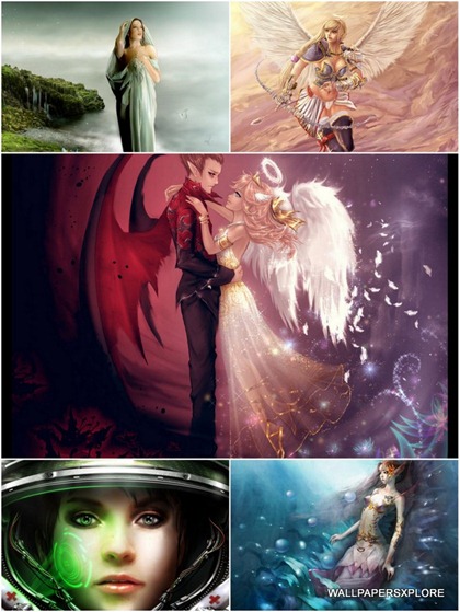 30 Sexy Fantasy Mythical Girls 3D Wallpapers { SET 17 }