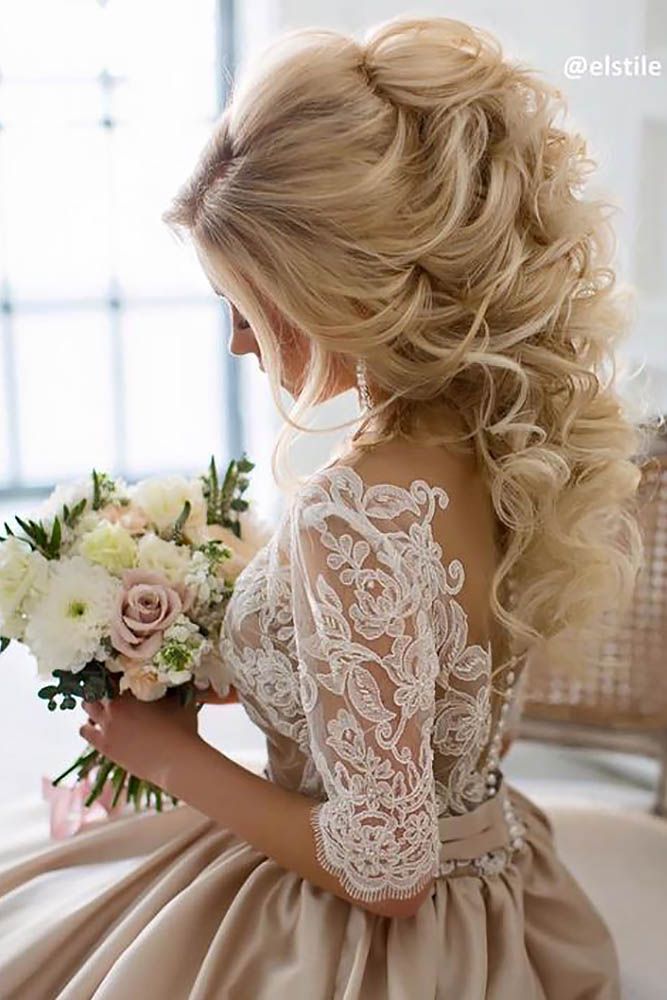 	Half Up Half Down Wedding Hairstyles	