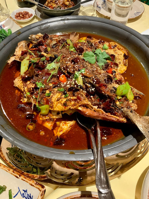 Sichuan whole seabass dish, Jinli, Newport Place, Chinatown, London #TheGCAs