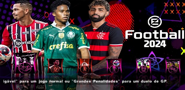 Efootball PES 2024 Sul-americano Libertadores e Brasileirão.