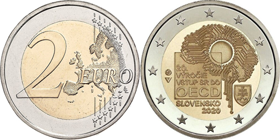 Slovakia 2 euro 2020 - 20 years of Slovakia's accession to the OECD