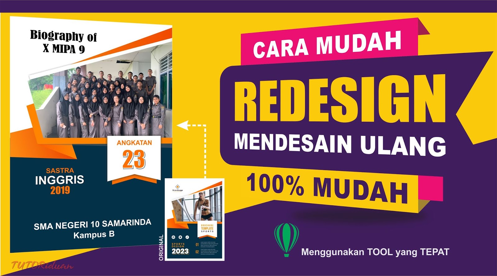 Cara Mudah Desain  Ulang Redesign Brosur  dengan  CorelDRAW  