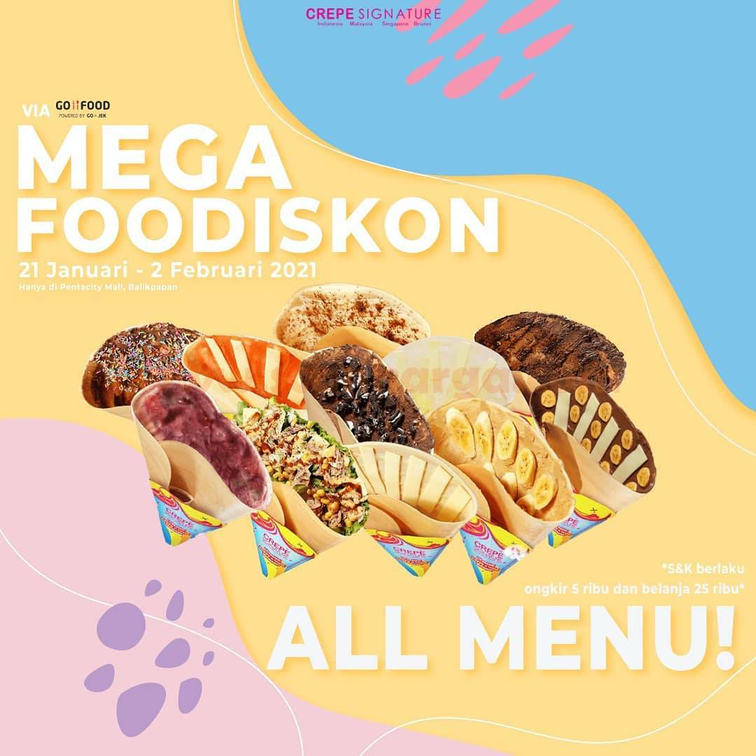 CREPE SIGNATURE Promo Mega Foodiskon All Menu via GOFOOD