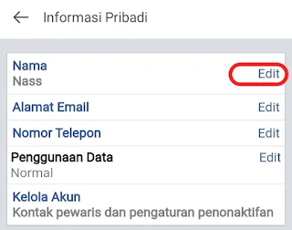 Cara Mengganti Nama Facebook Yang Ditolak