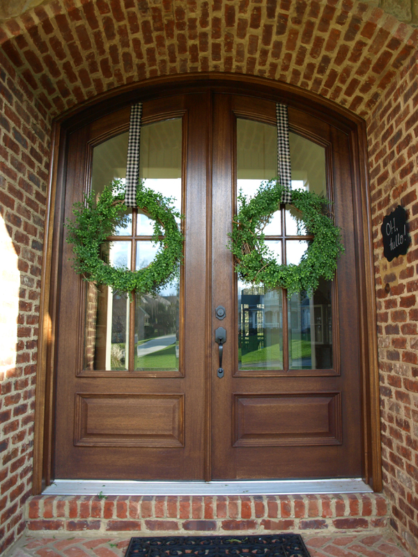 Double door wreaths