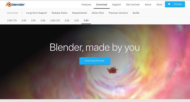 Download Blender 2.8 dan 2.9 untuk Linux, Windows dan Mac