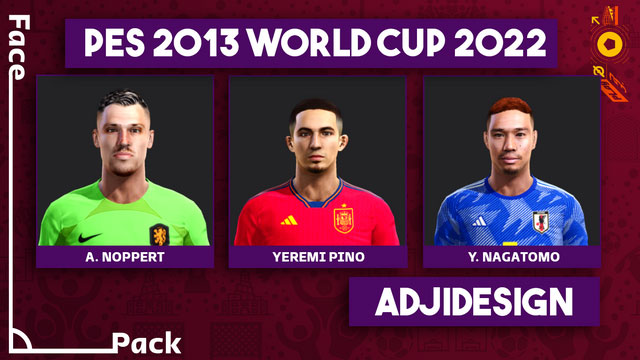 Mini Facepack World Cup 2022 For PES 2013