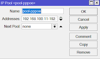 Menambah IP Pool Mikrotik