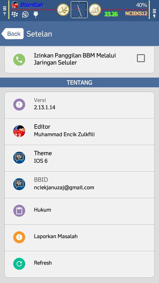BBM Mod Iphone Style IOS Versi APK+DATA 3.1.0.13 Terbaru 