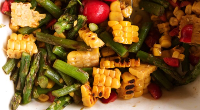 Cherry, Asparagus and Corn Salad