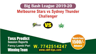 Who will win Today Big Bash, Challenger Match Star vs Thunder