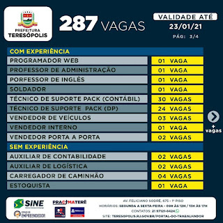 Programa ‘Emprega Terê’: SINE divulga 287 vagas de emprego até dia 23