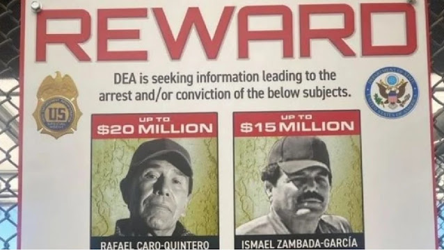 La DEA los trae a "salto de mata" ?, ofrece 45 millones de dólares por Caro Quintero, Los Chapitos y Zambada