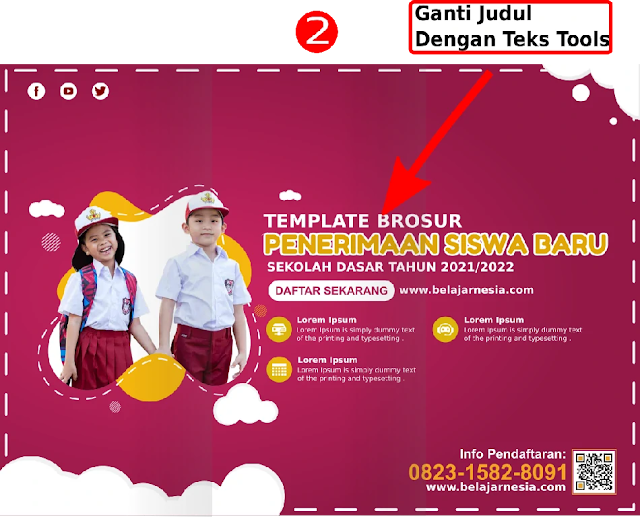 Free Template : Cara Desain Brosur Sekolah Dasar Comp Coreldraw Beserta Filenya