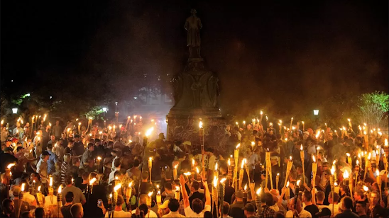 Charlottesville Nazi white supremacy far-right violence crime hate racism felony prosecution torch marchers
