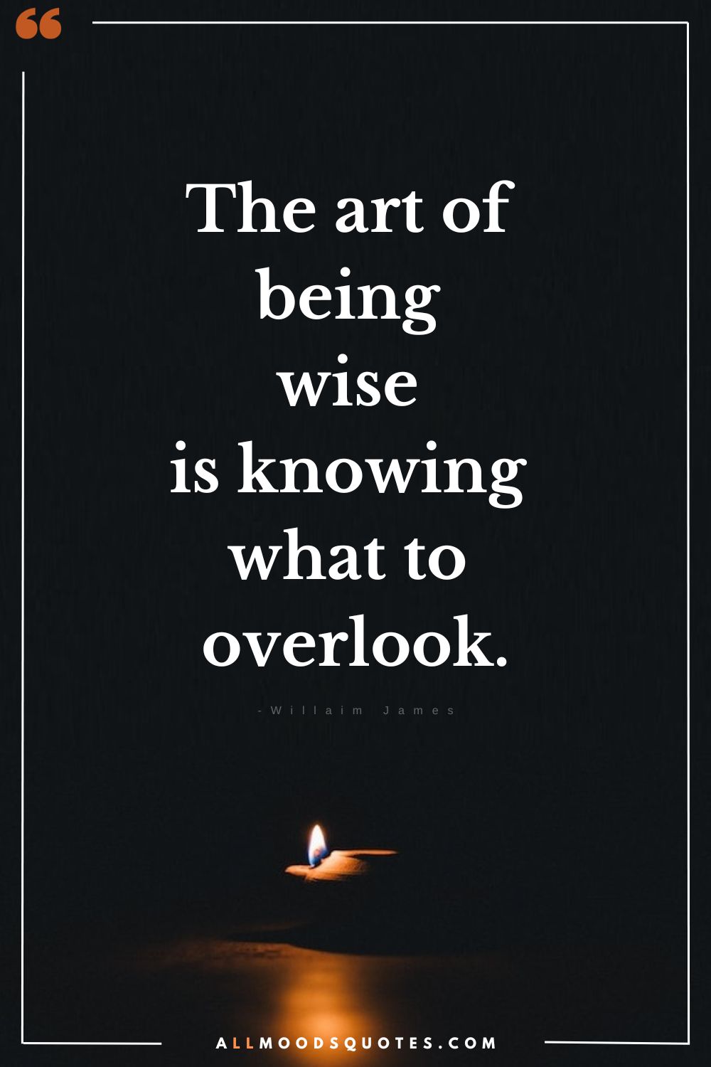 The Art Of Being Wise Is Knowing What To Overlook.