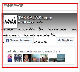 Widget Facebook Like Box by takkalasi.com