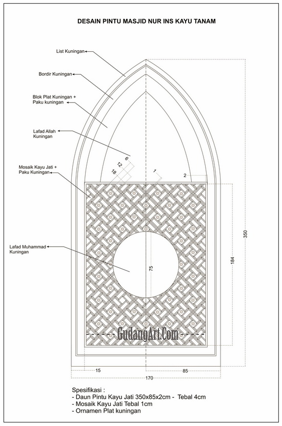  Desain Vector Ornamen Pintu Masjid Gudang Art Design