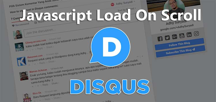 Javascript Load On Scroll Disqus Comment