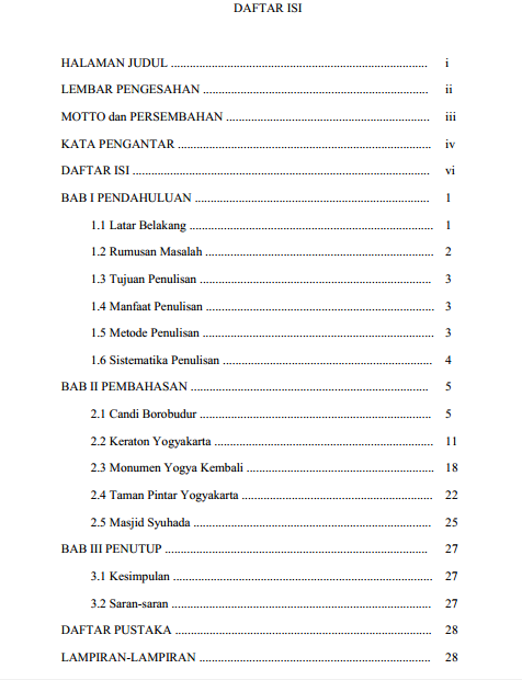 CONTOH dan CARA MEMBUAT LAPORAN PERJALANAN OUT DOOR STUDY