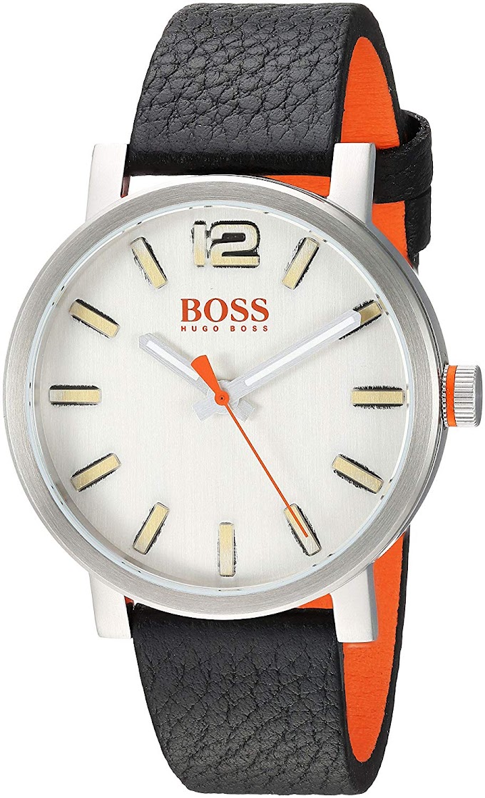 Men's 'Bilbao' Quartz Stainless Steel and Leather Casual 