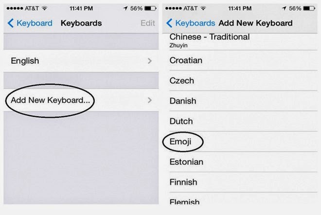 Cách kích hoạt bàn phím emoji trên iPhone - iPad - IOS