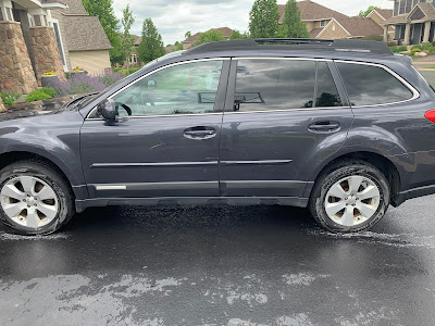 John's Subaru that we purchased when Aiden was born