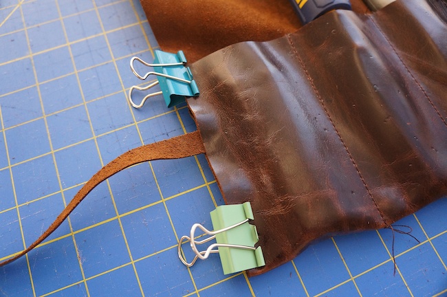 Leather Tool Roll Bag Tutorial