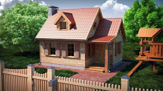 Adorable Wooden House Terrace Model