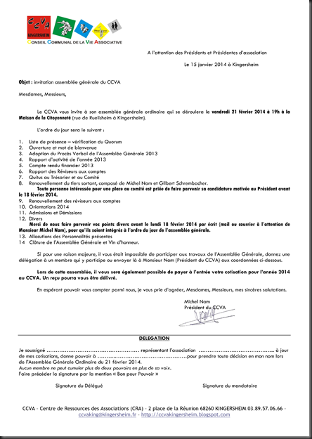 Invitation AG CCVA Associations 14