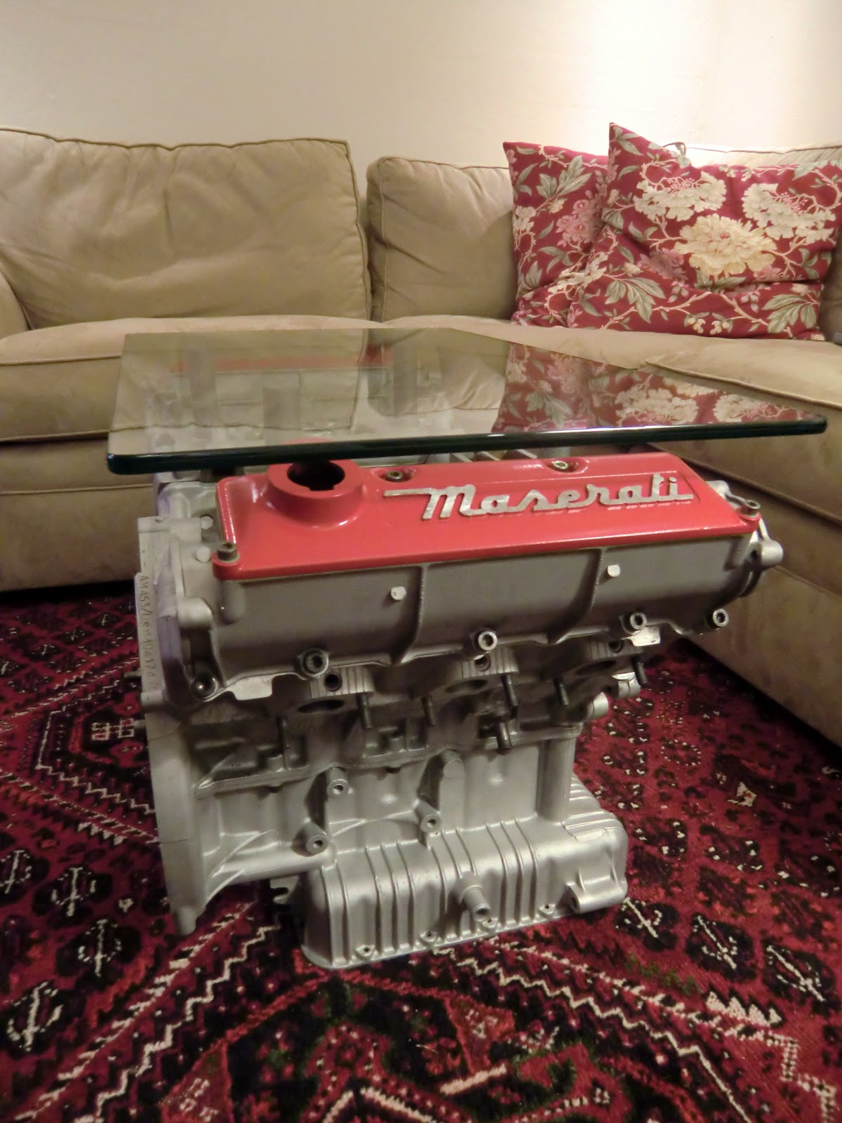 Tamerlane's Thoughts: Engine block coffee table complete!