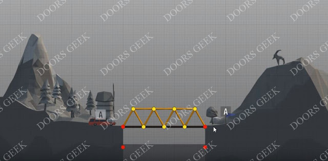Poly Bridge Level 1-1 8m Simple Bridge walkthrough, solution, cheats, guide