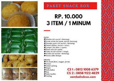 harga snack box di pondok aren